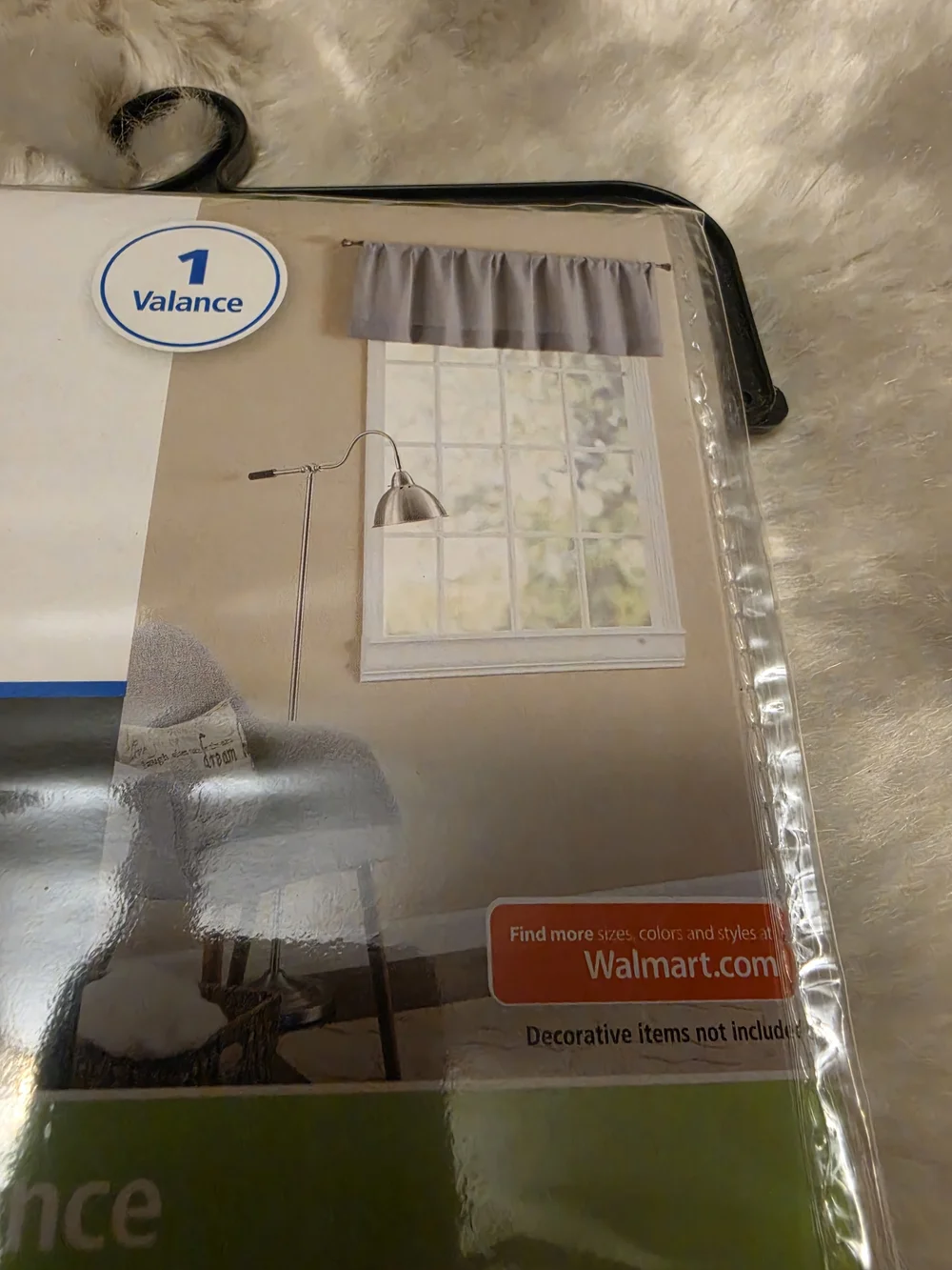 Mainstays Gray Rod Pocket Valance